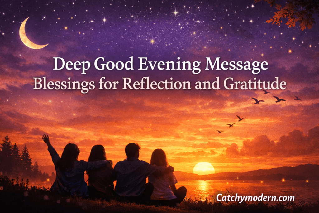 Deep Good Evening Message Blessings for Reflection and Gratitude