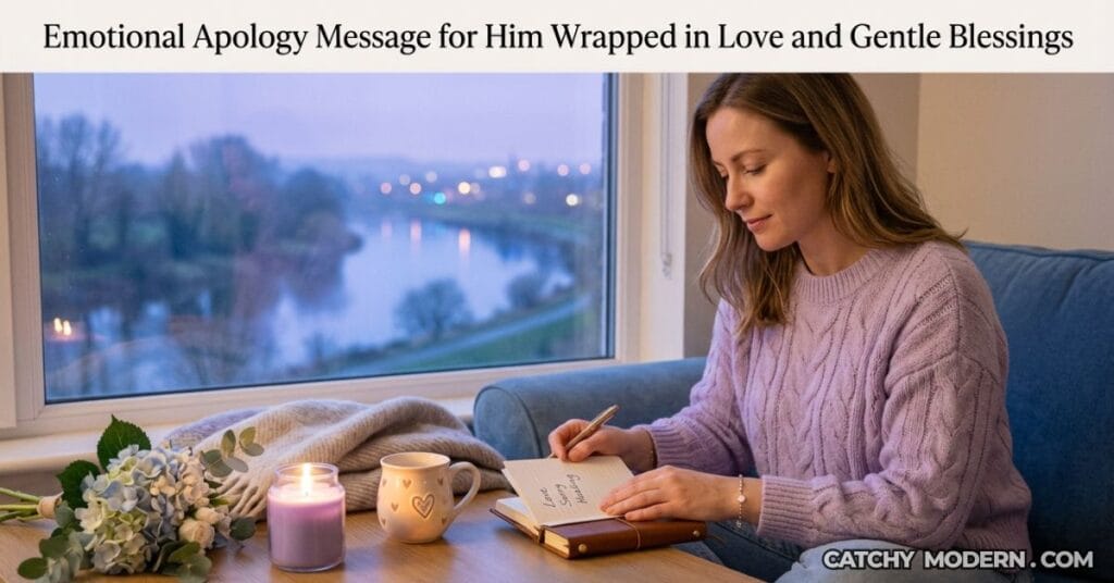 Emotional Apology Message for Him Wrapped in Love and Gentle Blessings
