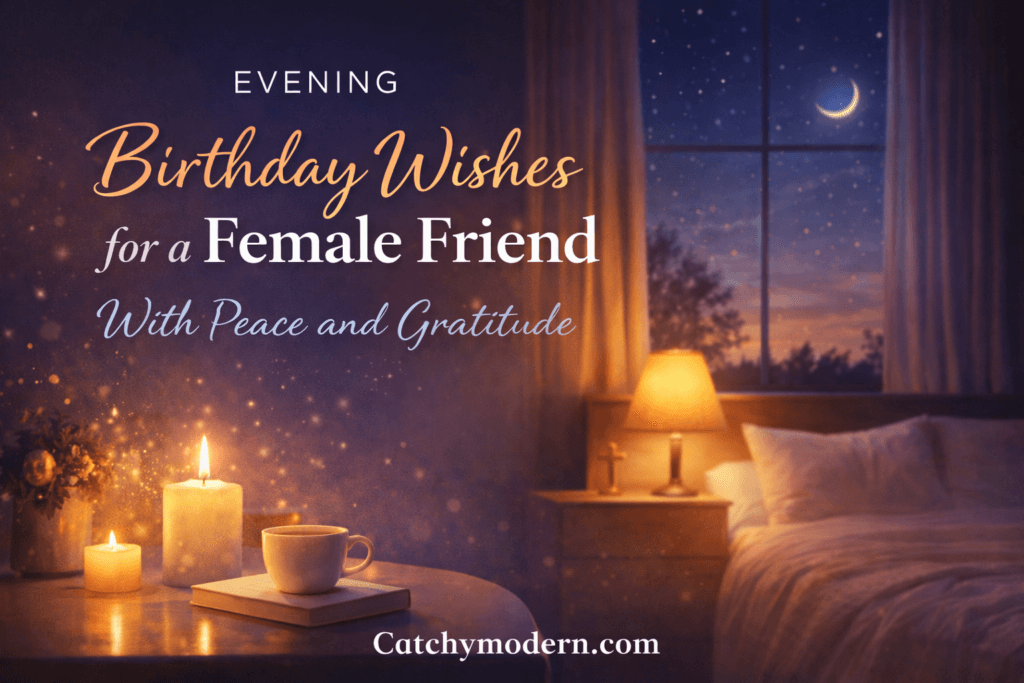Evening Birthday Wishes for a Female Friend With Peace and Gratitude