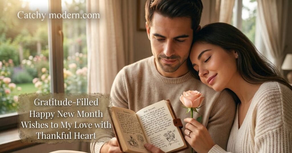 Gratitude-Filled Happy New Month Wishes to My Love with Thankful Heart
