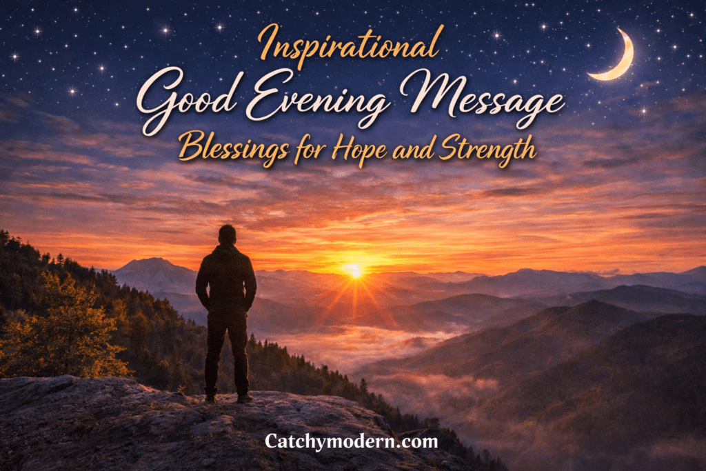 Inspirational Good Evening Message Blessings for Hope and Strength