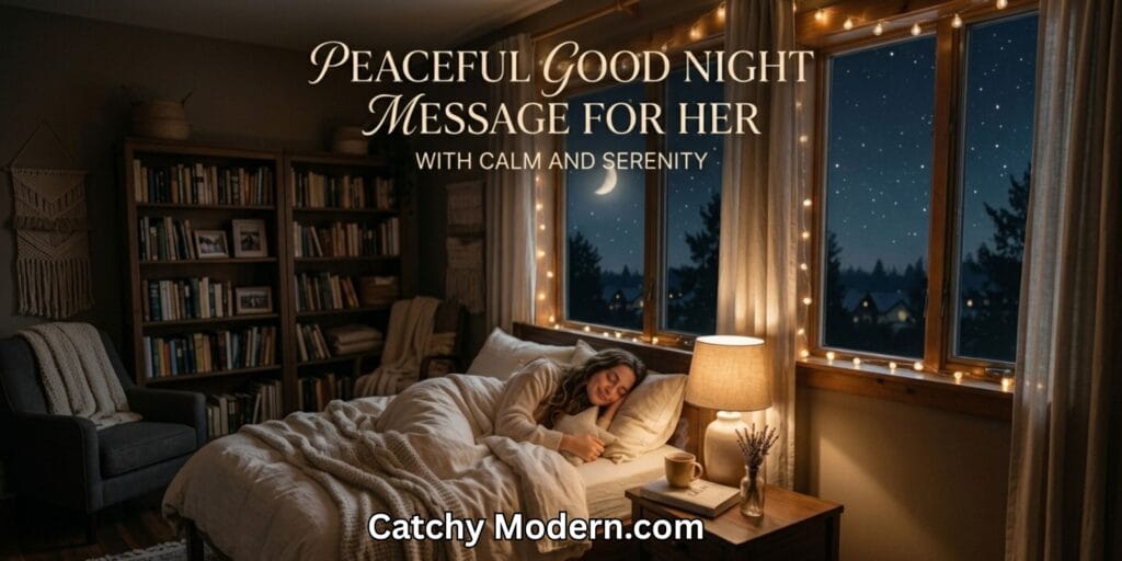Peaceful Good Night Message for Her with Calm and Serenity